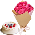 Valentine's Flower With Cake Delivery Tokyo