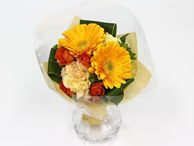 Flowers to Tokyo – Yellow & Orange Gerbera Bouquet with Vase