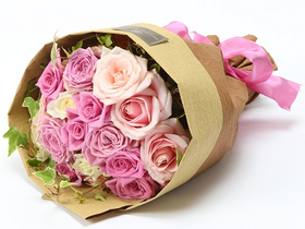 Flower Delivery Tokyo – 12 Pink Roses Bouquet