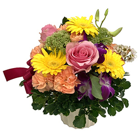 Japan Flower Delivery Tokyo – Yellow Gerberas & Roses