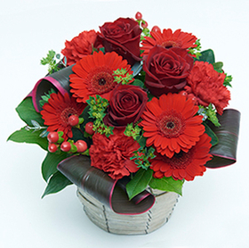 Send Flowers Tokyo – Red Gerberas & Red Roses Arrangement