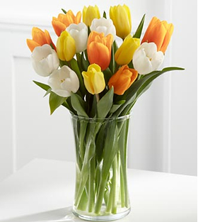 Flower Delivery Tokyo – 12 Graceful Mix Tulips in Vase