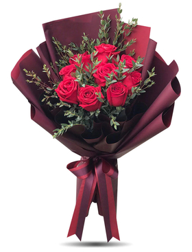 Flower Delivery Service Japan - 12 Red Roses