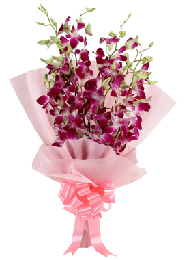 Flower Delivery In Japan Tokyo – Purple Orchids Bouquet