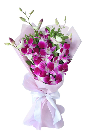 Japan Flower Delivery Tokyo – Purple Orchids Bouquet