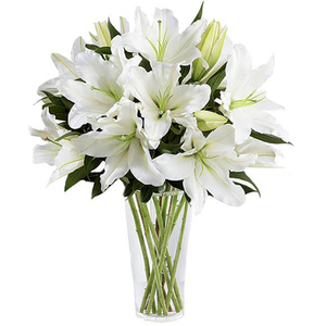 Flower Shop Tokyo – White Lilies in Vase Delivery