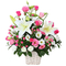 White & Pink Roses with Lilies | Flower Shop Tokyo