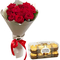 Tokyo Flower Shop - 12 Red Roses & 16 Ferrero