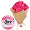 Florist Tokyo - 12 Pink Roses with Love You Balloon